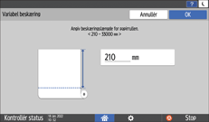 Operation panel screen illustration