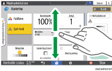 Operation panel screen illustration