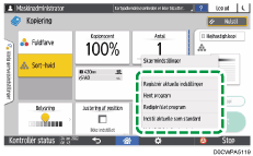Operation panel screen illustration