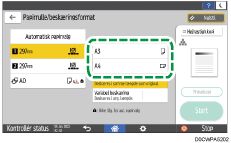 Operation panel screen illustration