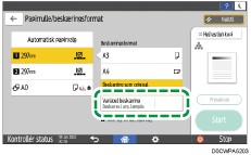 Operation panel screen illustration