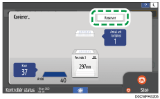 Operation panel screen illustration