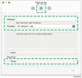 Illustration af driverskærmbillede
