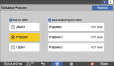 Abbildung Bedienfeld-Display