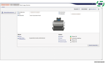 Webbrowser-Bildschirmdarstellung