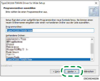 Abbildung Treiberbildschirm