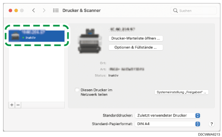 Abbildung Treiberbildschirm