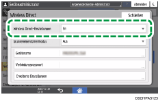 Abbildung Bedienfeld-Display