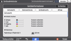 Abbildung Bedienfeld-Display
