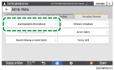 Abbildung Bedienfeld-Display