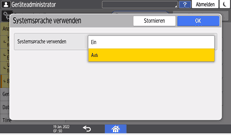 Abbildung Bedienfeld-Display