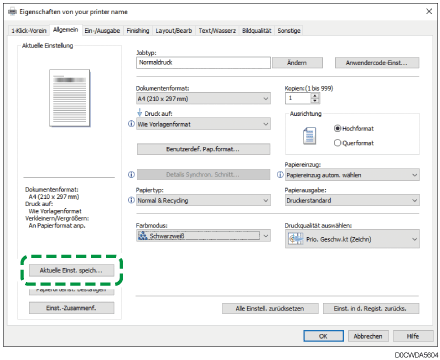 Abbildung Treiberbildschirm