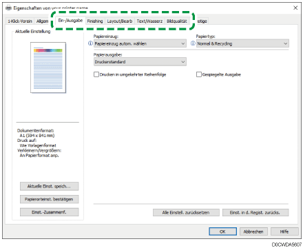 Abbildung Treiberbildschirm