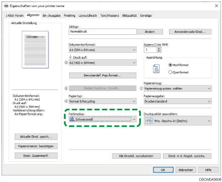 Abbildung Treiberbildschirm