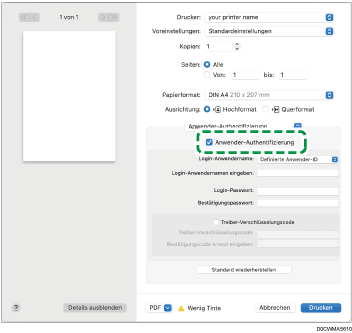 Abbildung Treiberbildschirm
