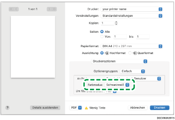 Abbildung Treiberbildschirm