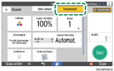 Abbildung Bedienfeld-Display