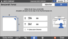 Abbildung Bedienfeld-Display