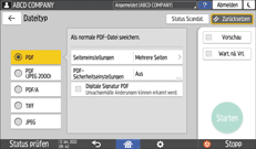 Abbildung Bedienfeld-Display