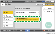 Abbildung Bedienfeld-Display