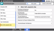 Abbildung Bedienfeld-Display