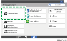 Abbildung Bedienfeld-Display