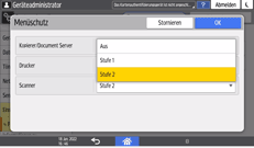 Abbildung Bedienfeld-Display