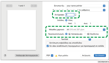Εικόνα της οθόνης του προγράμματος οδήγησης