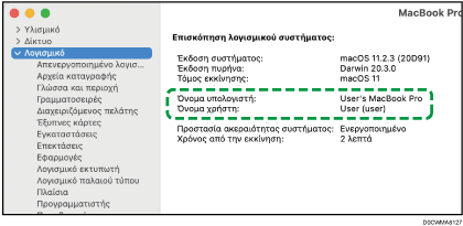 Εικόνα οθόνης λειτουργικού συστήματος