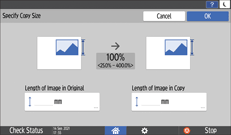 Operation panel screen illustration