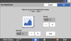 Operation panel screen illustration