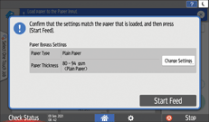 Operation panel screen illustration