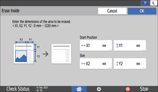 Operation panel screen illustration
