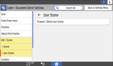 Operation panel screen illustration