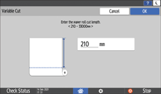 Operation panel screen illustration