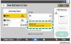 Operation panel screen illustration