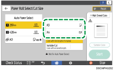 Operation panel screen illustration