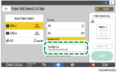 Operation panel screen illustration