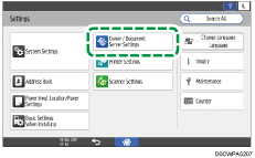 Operation panel screen illustration