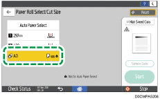 Operation panel screen illustration