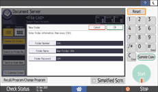 Operation panel screen illustration