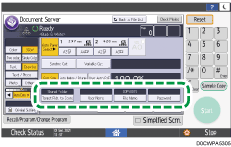 Operation panel screen illustration