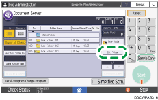 Operation panel screen illustration