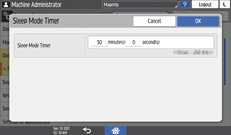 Operation panel screen illustration