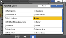 Operation panel screen illustration
