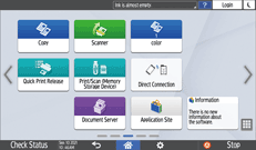 Operation panel screen illustration