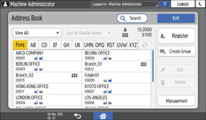 Operation panel screen illustration