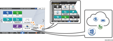 Operation panel screen illustration