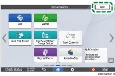 Operation panel screen illustration