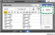 Operation panel screen illustration